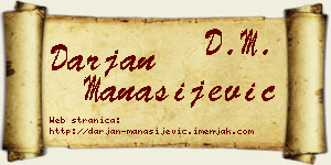 Darjan Manasijević vizit kartica